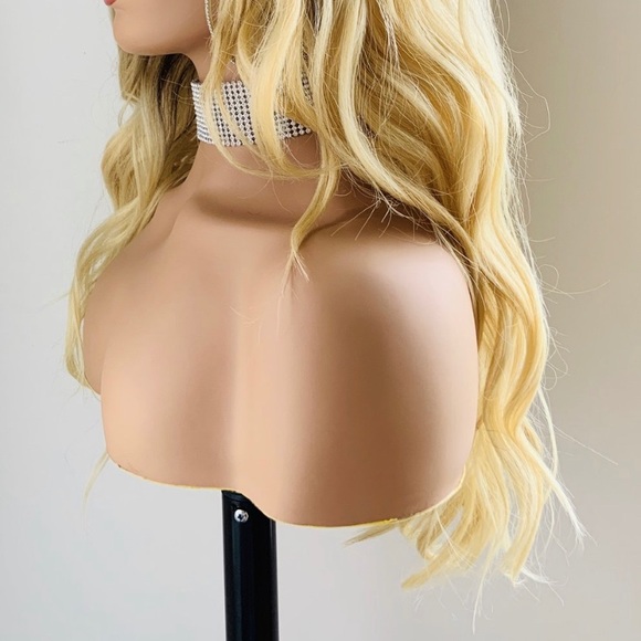“Put On & Go Ombre Blonde Premium Fiber Wig with Loose Curls - Picture 4 of 9
